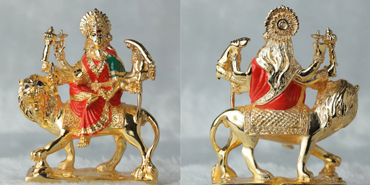 Elevate Your Pooja with a Gold-Plated Goddess Maa Durga Statue