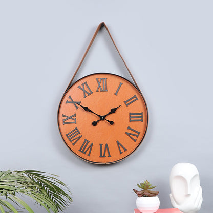 wc2 High Roman Black Numerals Wooden Wall Clock