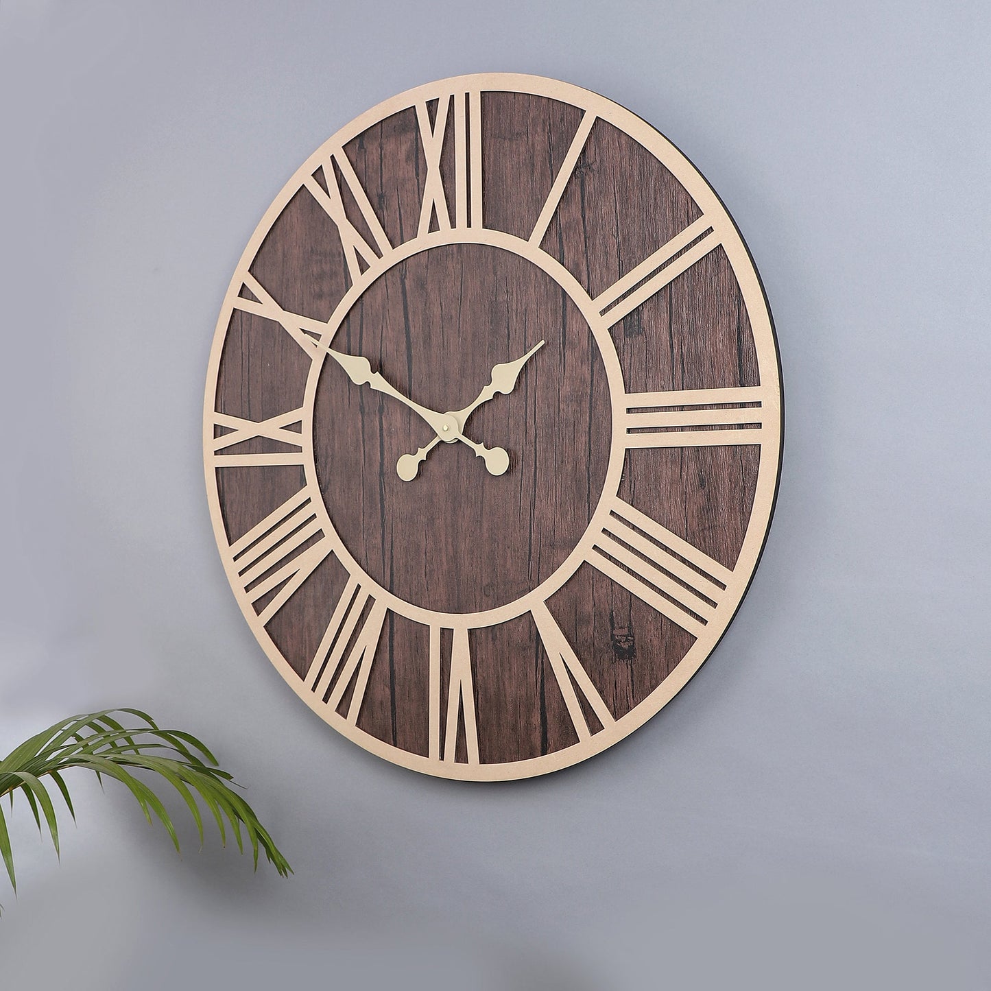 wc9 Modern Rustic Wall Clock with Cutout Details