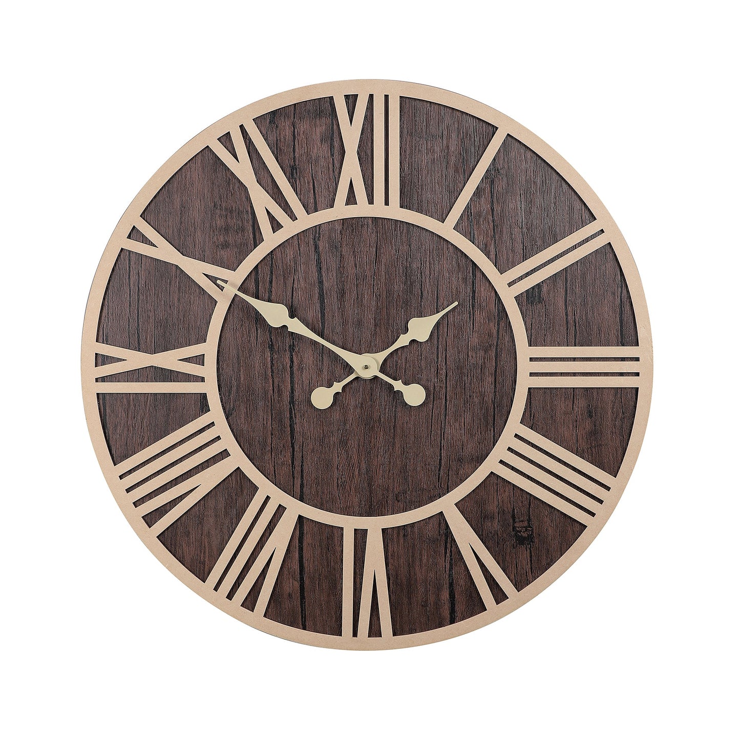 wc9 Modern Rustic Wall Clock with Cutout Details