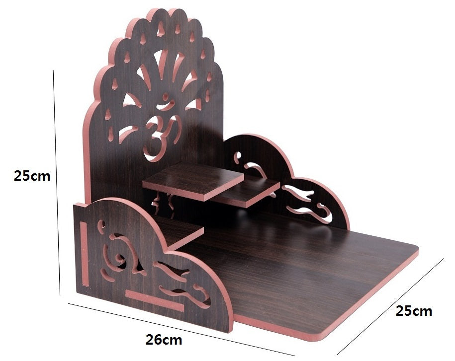 Wooden Temple for Home & Office, Light Weight Puja Mandir