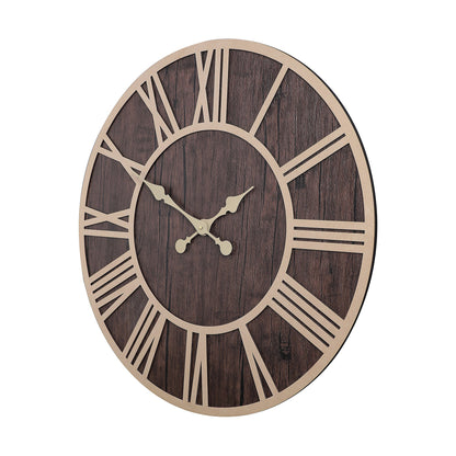 wc9 Modern Rustic Wall Clock with Cutout Details