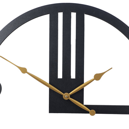 wc16 Black Chic Metal Wall Clock, Modern Metal Wall Decor