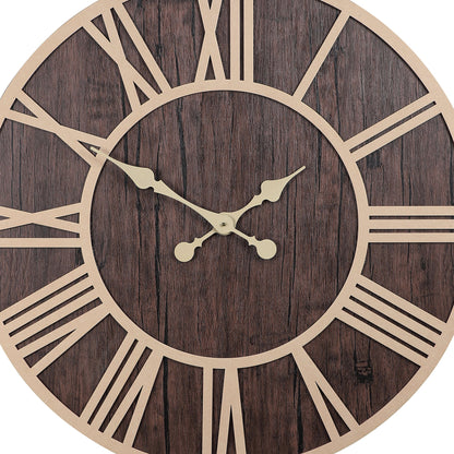 wc9 Modern Rustic Wall Clock with Cutout Details