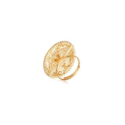 029 1Gm Gold Silver Trinity Knot Ring