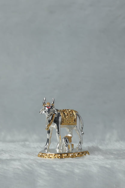 Gold and Silver plated Cow Calf