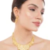 1Gm Gold Haar Necklace and Earring Set