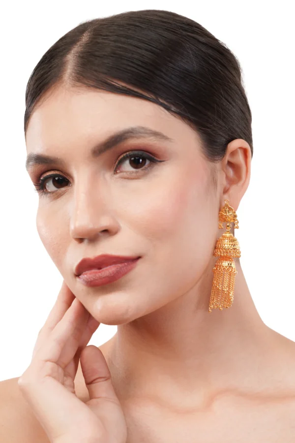 1Gm Gold-Plated Jhumki Earrings Set