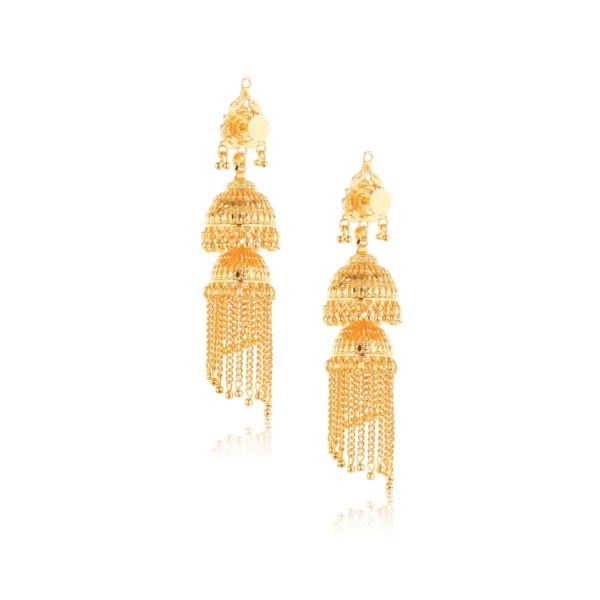 1Gm Gold-Plated Jhumki Earrings Set