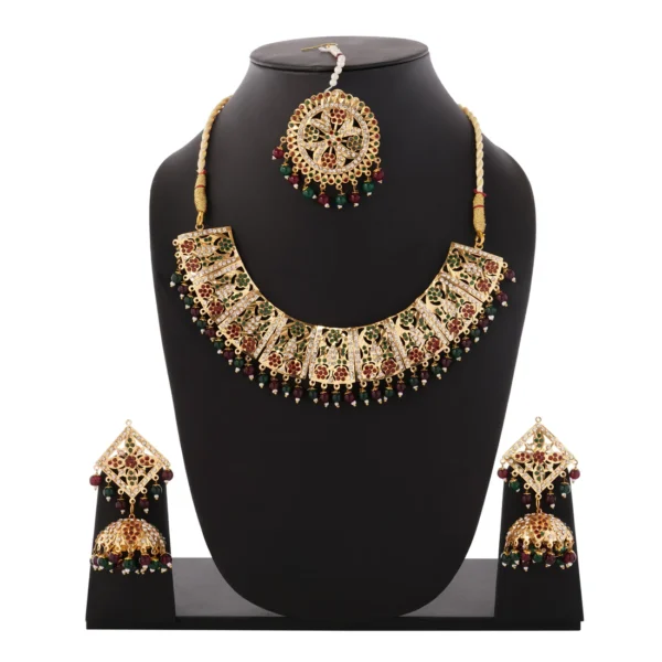 1Gm Gold Plated Necklace and Earring Set