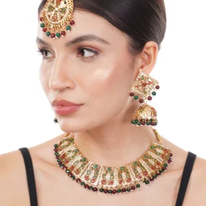 1Gm Gold Plated Necklace and Earring Set