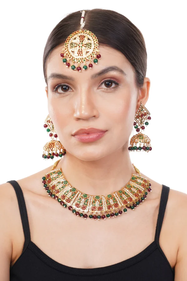 1Gm Gold Plated Necklace and Earring Set