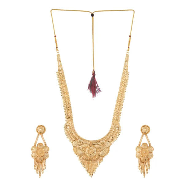 1Gm Gold Rani Haar Necklace and Earring Set