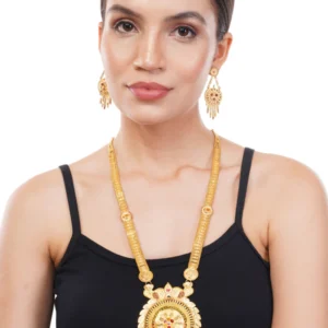 1Gm Gold Rani Haar Necklace and Earring Set