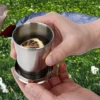 2 In 1 Camping Folding Cup With Keychain