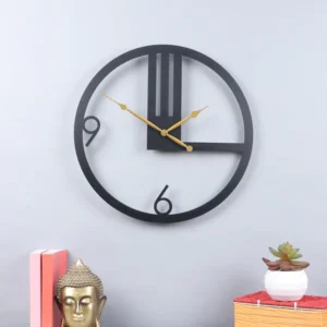 9-6 black 6mm clock