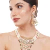 Gold Plated Freshwater Pearl and Crystal Necklace set