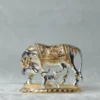 Gold and Silver plated Kamdhenu cow calf