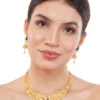 Intricate 1Gm Gold Necklace and Earring Set