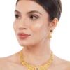 Intricate 1Gm Gold Necklace and Earring Set