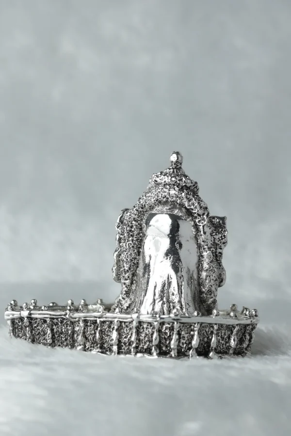 Mahakal Shivling Silver plated Antique Finish