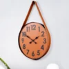 Numerical Leather Belt Clock