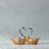 gold and silver plated love birds