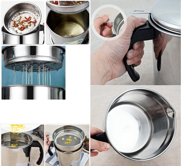 oil stainer cooking storage