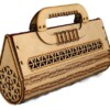 wooden purse