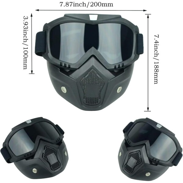 BLACK MOTERCYCLE MASK