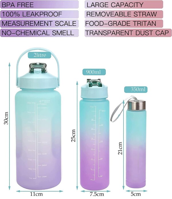 3 PCS MOTIVATIONAL BOTTLE